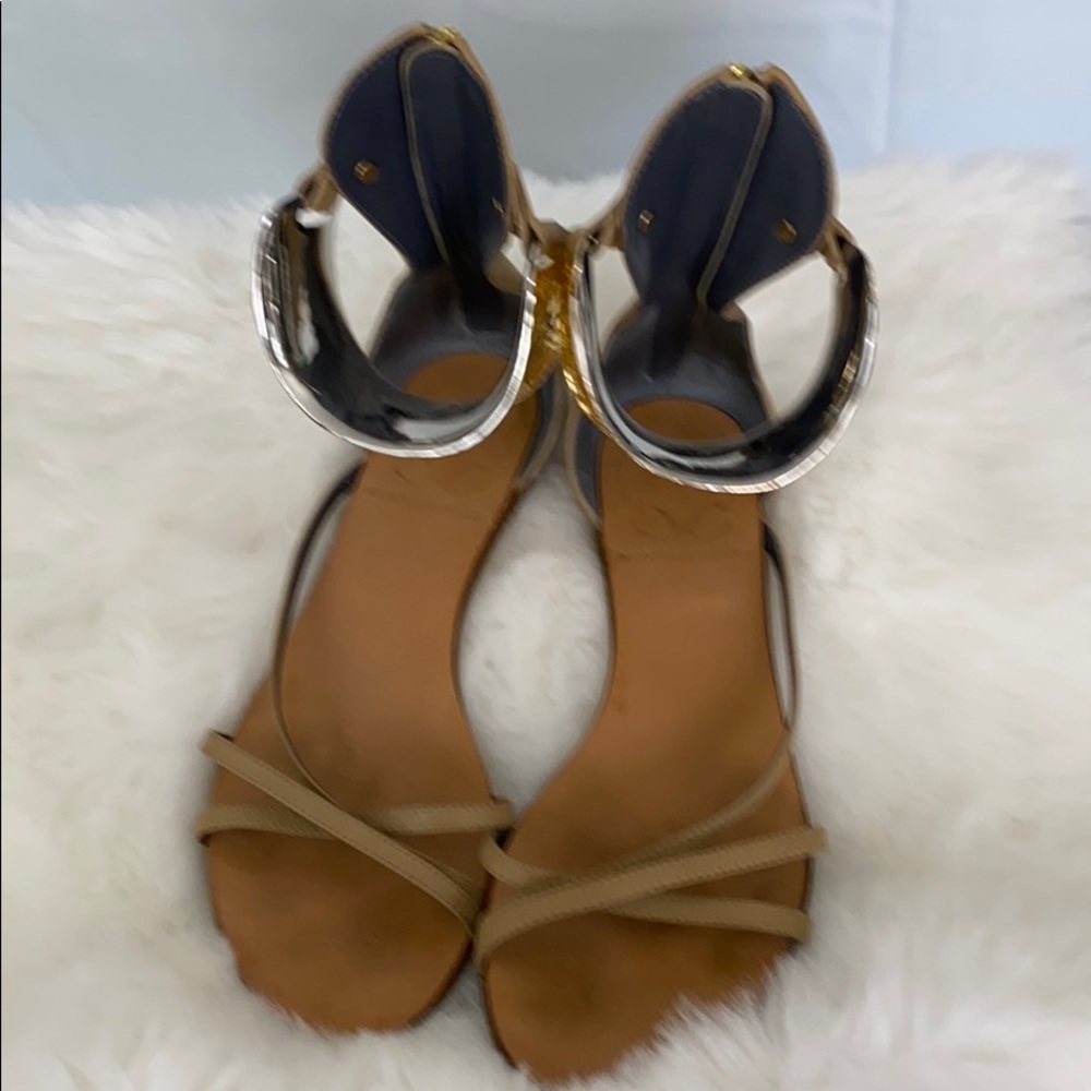 Monika Chiang Goddess Gold Cuff Sandals 37.5/7.5